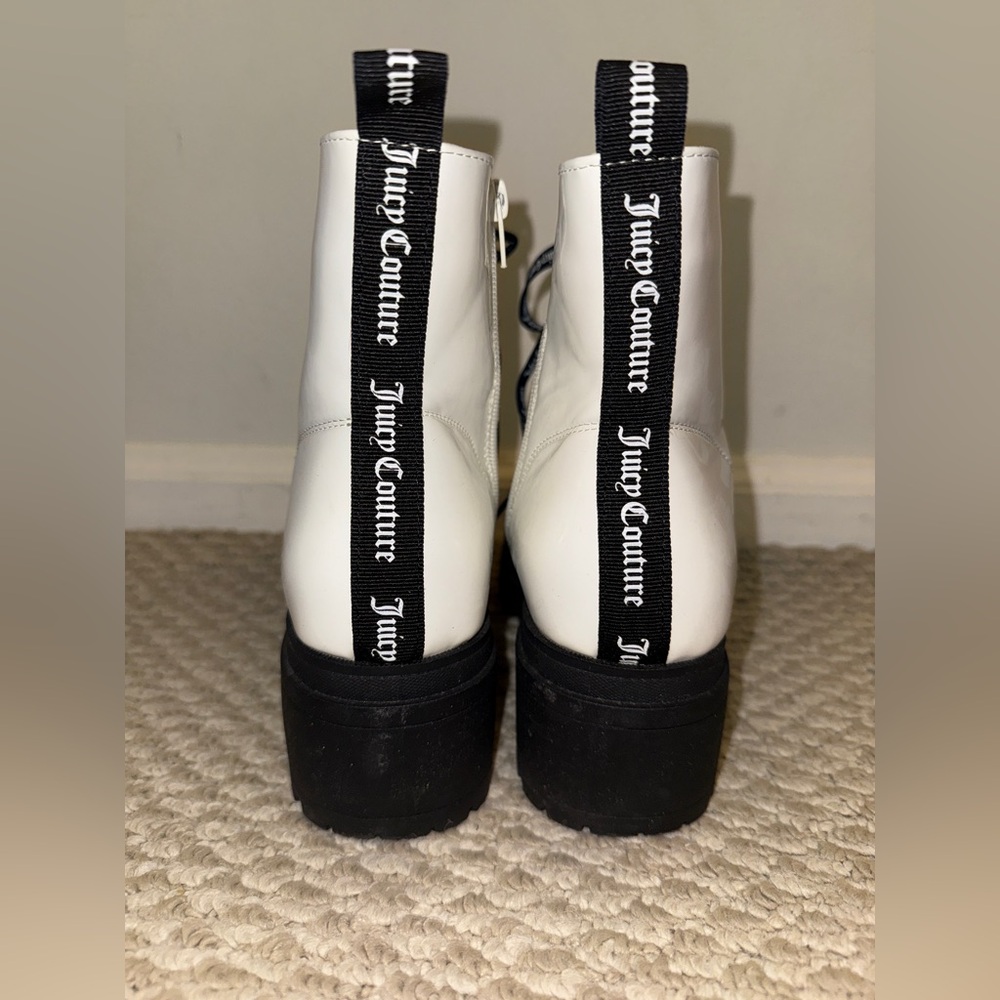 JUICY COUTURE White Combat Boots SIZE: 8 - Picture 3 of 10